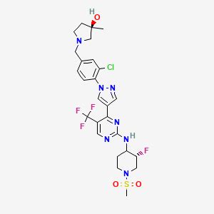 US11427567, Example 411 | C26H30ClF4N7O3S | CID 156623774 - PubChem