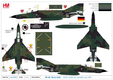 RF-4E "Norm 83A" 35+67, AufklG 52, Luftwaffe, Leck 1992