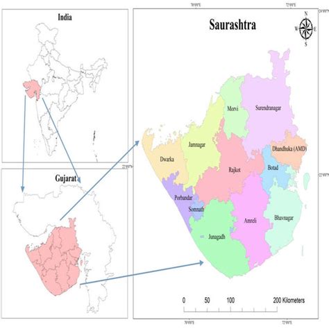 Land use and land cover map of Saurashtra region (2012-2013) | Download ...