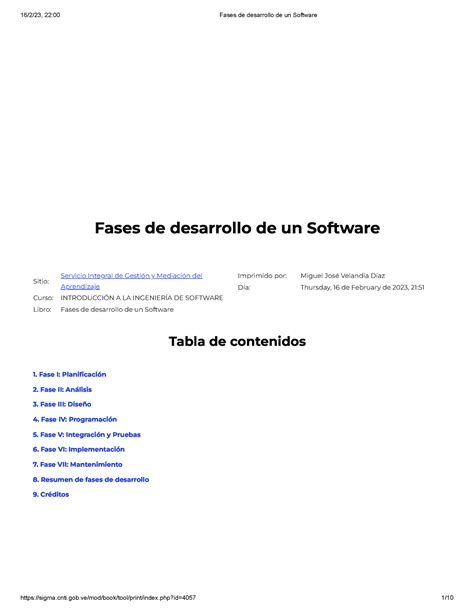 Fases De Desarrollo De Un Software Fases De Desarrollo De Un Software Sitio Servicio Integral