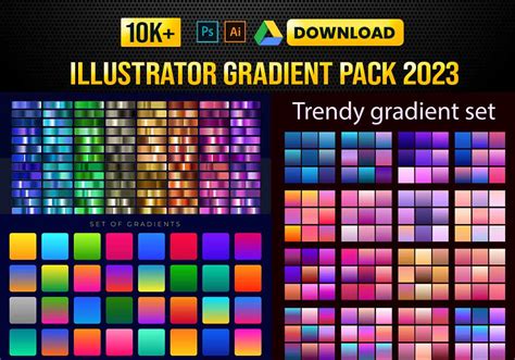 Adobe Illustrator Vectors Illustrations Gradient Pack Free Download