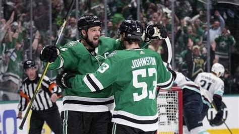 Hintz Has Goals Pavelski Scores Again As Stars Take Series Lead