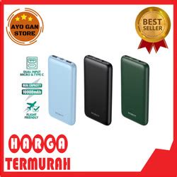 Promo ROBOT PowerBank RT12 10000 MAh Dual Input Output Slim Original