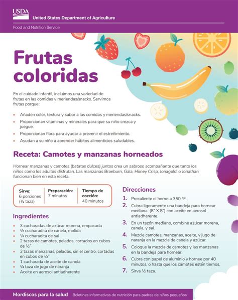 USDA Team Nutrition on Twitter Este boletín de Mordiscos para la