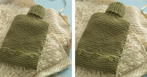 Knit Hot Water Bottle Cozy FREE Knitting Pattern