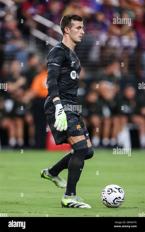 August Fc Barcelona Goalkeeper I Aki Pe A In Action