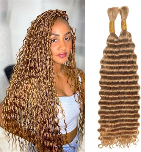 Amazon Bulk Human Braiding Hair Deep Wave Virgin Human Hair Curly