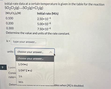 Solved Initial Rate Data At A Certain Temperature Is Given Chegg