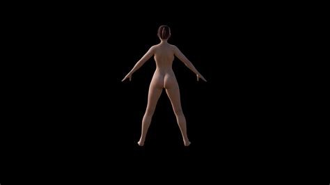 Woman Character Naked D Model By HikkiJack