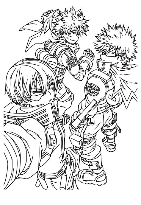 Dibujo E Imagen My Hero Academia Caracteres Para Colorear Y Imprimir