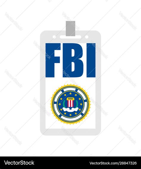 Fbi badge isolated federal bureau Royalty Free Vector Image