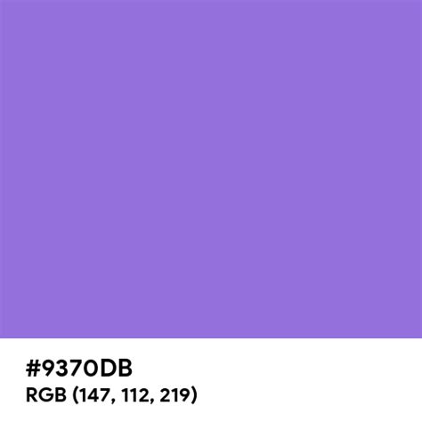 Medium Purple color hex code is #9370DB