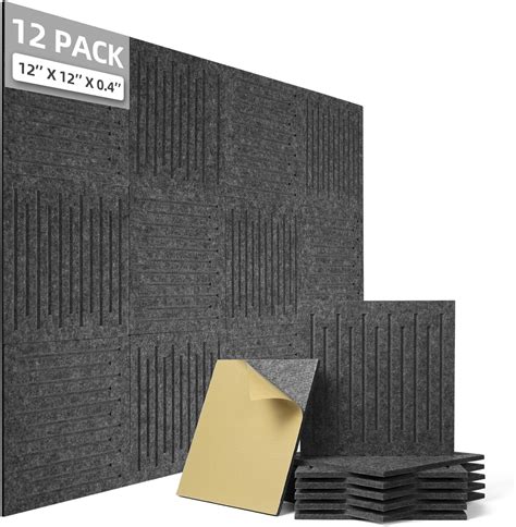 Amazon KOIGO 12 Pack Acoustic Wall Panels Self Adhesive 12 X 12