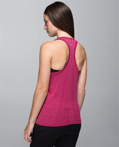 Lululemon Run Swiftly Tech Tank Tonka Stripe Heathered Bumble Berry