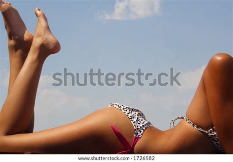 Girl Bikini Tanning Bright Summer Sun Stock Photo Edit Now 1726582