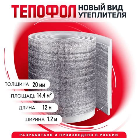 Утеплитель ТЕПОФОЛ 20мм (14.4м2) купить на OZON по низкой цене (1805289264)