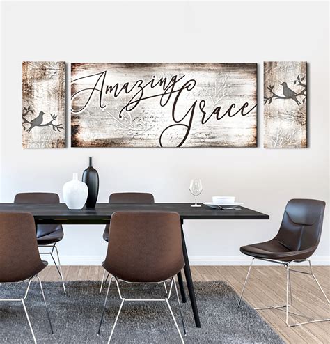 Christian Wall Art Amazing Grace Wood Frame Ready To Hang Sense