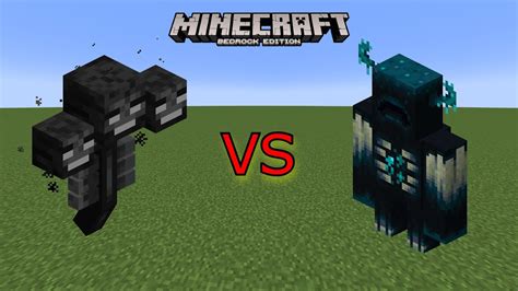 Warden Vs Wither Bedrock Edition Youtube