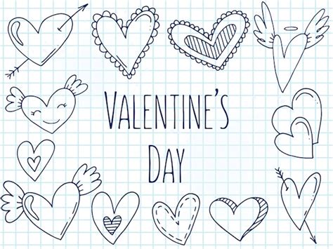 Premium Vector Big Set Of Cute Handdrawn Doodle Elements About Love