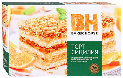 Купить Торт Сицилия бисквитный "Baker House", 350 гр. за 199 руб. с ...