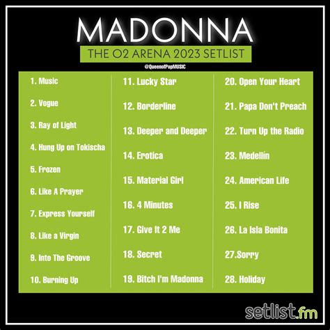 The secret setlist for the upcoming Chelo concerts was leaked 1