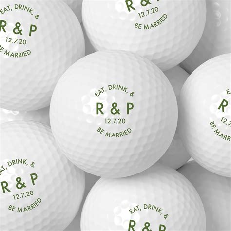 Personalized Wedding Golf Ball Favors Custom Wedding Day Tcolor