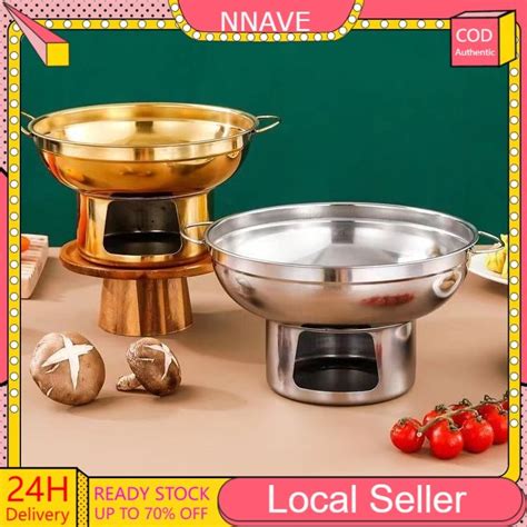 Outdoor Hot Pot Stainless Steel With Anti Scald Handle Durable Tomyam Bowl Steamboat Pot Food