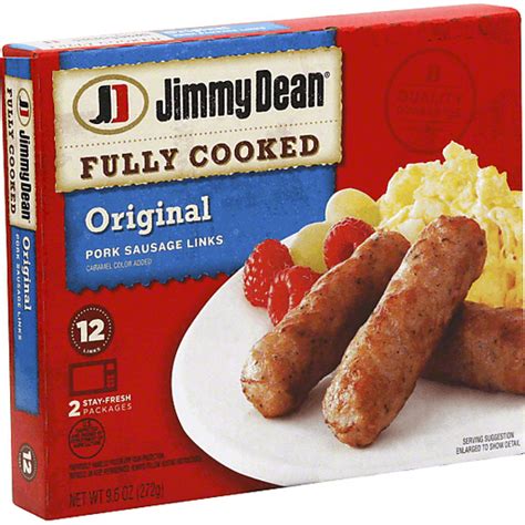 Jimmy Dean® Fully Cooked Original Pork Sausage Links, 12 Count | Heat N ...