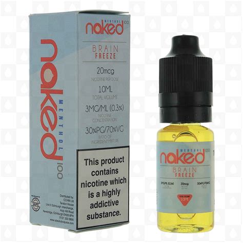 Brain Freeze By Naked 100 E Liquid 10ml Bottles RedJuice UK 3 For 12