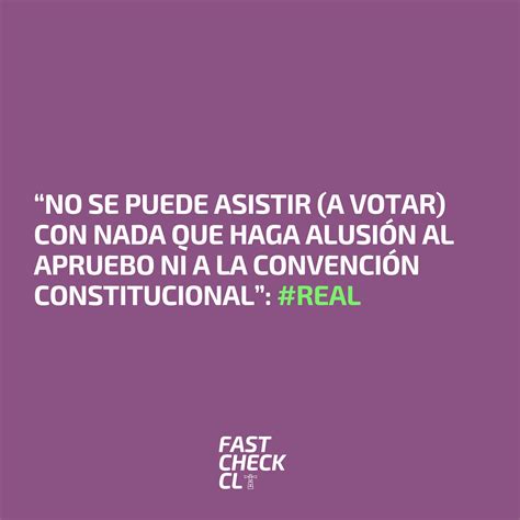 “No se puede asistir (a votar) con nada que haga alusión al apruebo ni