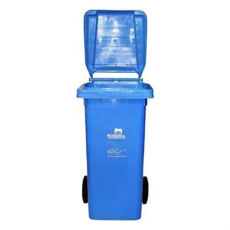 Buy Nilkamal 240 L Blue Plastic Dustbin With Wheel WB240L Online In