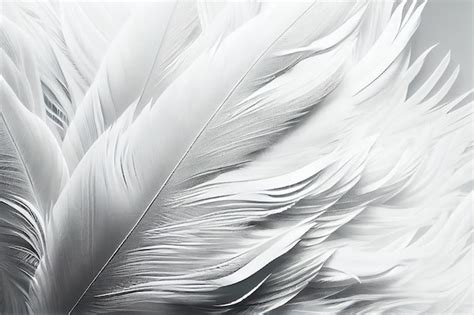 Fondo De Plumas Blancas Ia Generativa Foto Premium