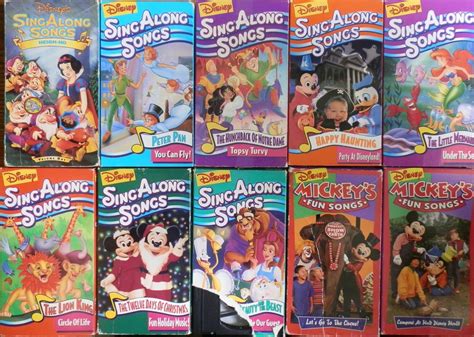 10 Disney Sing Along Mickeys Fun Songs Vhs Tapes Ebay Disney Songs
