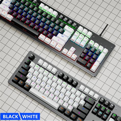 Crack K880 Wired Russian Mechanical Keyboard Customized Hot Swappable Office Computer 104 Key