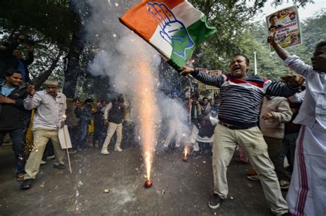 Photos Congress Supporters Celebrate Partys Victory Latest Photos