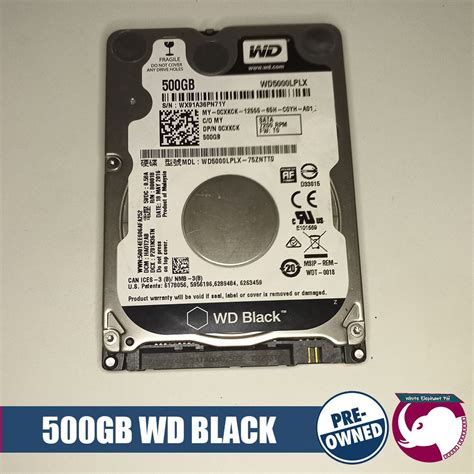WD Black 500GB Performance Laptop Hard Drive Slim HDD | Shopee Philippines