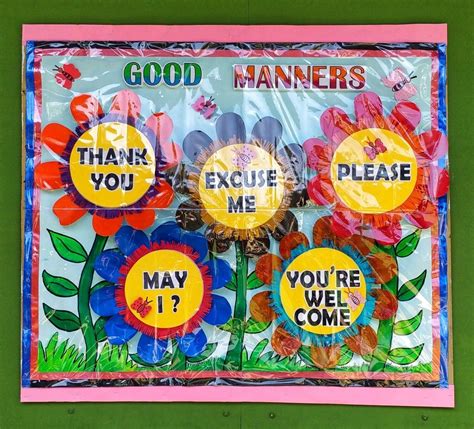 Good Manners Bulletin Board Elementary Art Interactive Bulletin Boards Easy Crafts