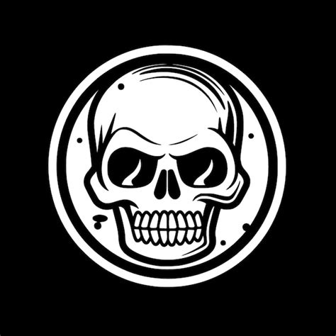 Premium Vector Skull Black And White Isolated Icon Vector Illustration