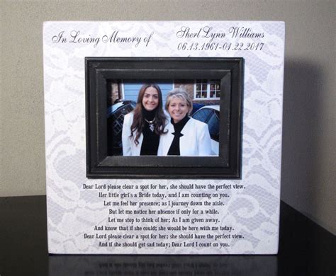 Personalized In Loving Memory Mom Mother Wedding Picture Frame