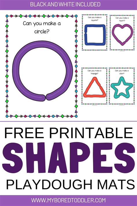 Free Printable Shapes Playdough Mats Artofit