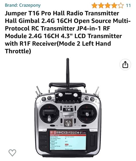 Jumper T16 Pro Hall Radio Transmitter Hall Gimbal 2 4G 16CH Open Source