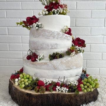 Bolo Fake Semi Naked Cake Flores Compre Produtos Personalizados No Elo7