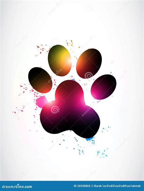 Abstract Paw Print Stock Vector Illustration Of Footprint 26930865