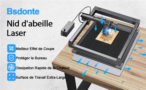 Bsdonte Table En Nid D Abeille Pour Graveur Laser X X Mm Plate