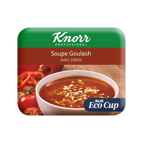 Boisson Chaude Soupe Soupe Goulash Avec Petites Pâtes Knorr