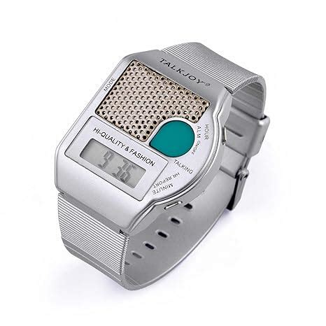 EN English Speaking Wristwatch Clock Voice Function Talking Time ...