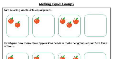 Year 1 Making Equal Groups Lesson Classroom Secrets Classroom Secrets