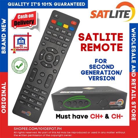 Original Satlite Second Generation Version Remote Shopee Philippines