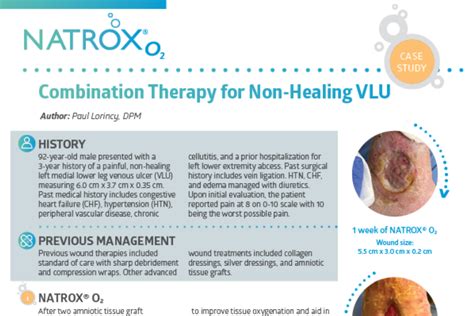 Combination Therapy For A Non Healing Vlu Natrox Combination Therapy