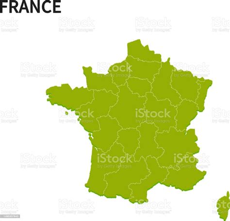 Map Of Provinces In France Stock Illustration - Download Image Now - District, France ...